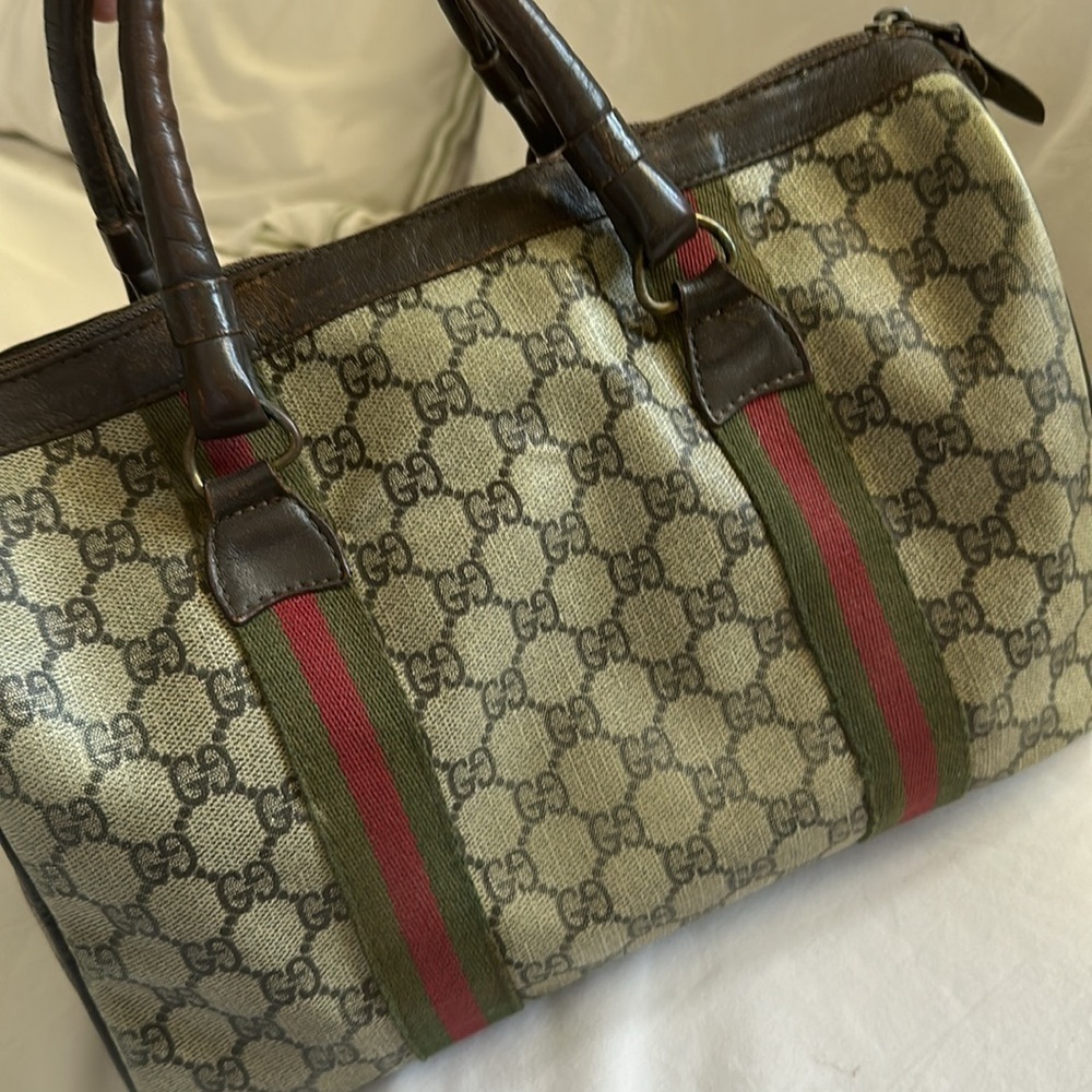 Vintage 80’s GUCCI GG Supreme Boston Bag Vintage - Picture 5 of 16